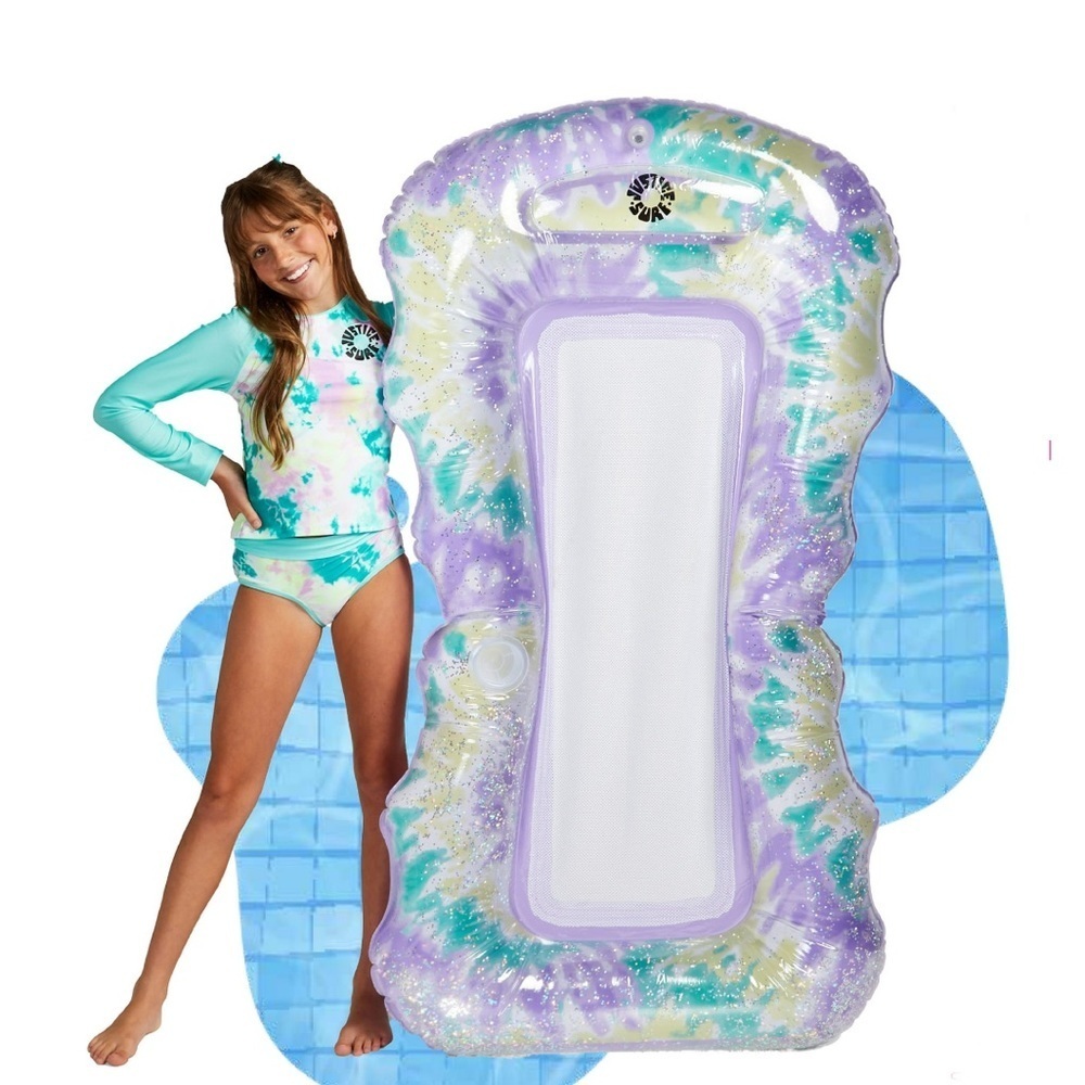 New in box justice mesh pool inflatable lounger  floatie